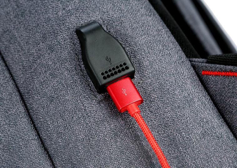 FastLink Anti-Theft Backpack Bags With Usb Charging Port -Grey - Obeezi.com