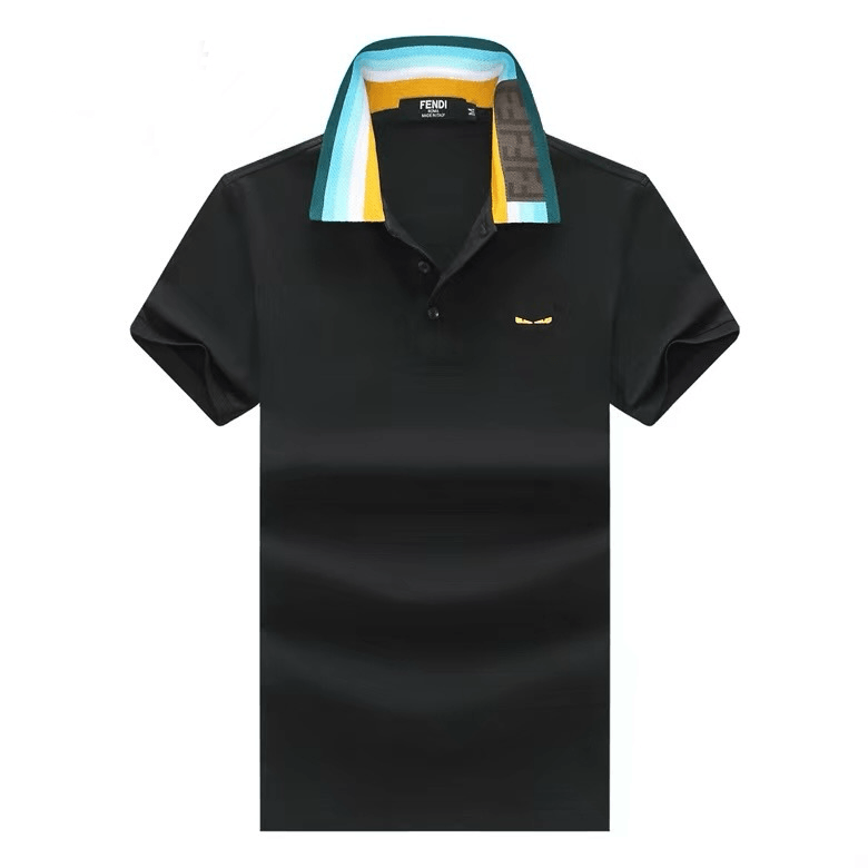 FD Multi Colors Collar Side Designer Eye Logo- Black - Obeezi.com