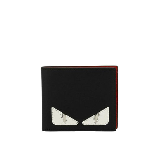 Fendi Bug Eye Black Leather Wallet - Obeezi
