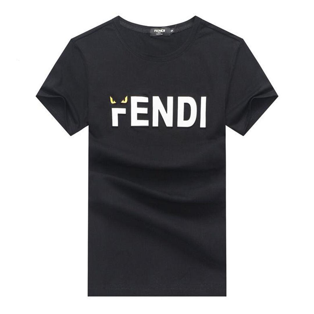 Fendi Designed Body-Fit Black T-shirt - Obeezi