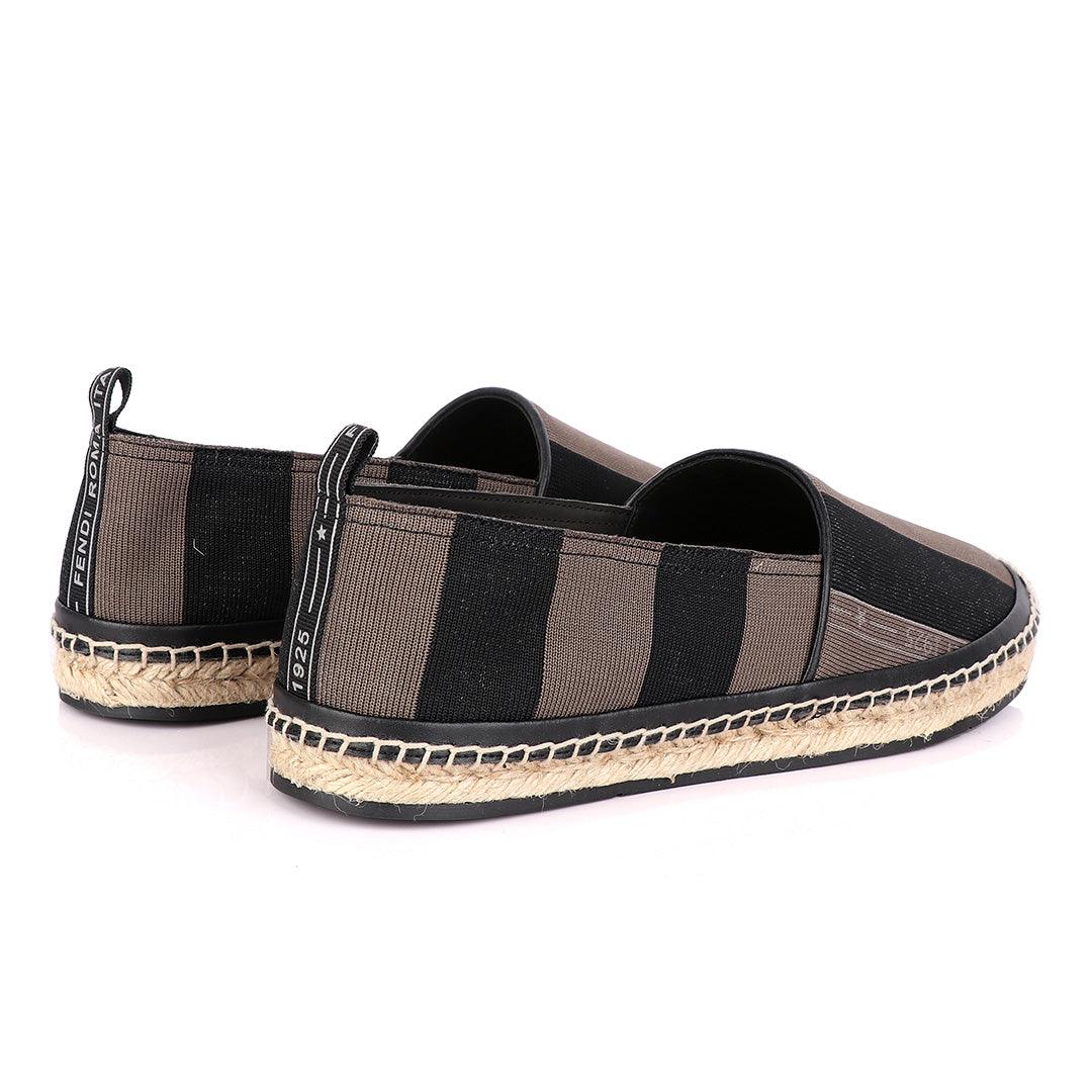 Fendi Roma CowHide Green Black Shoe - Obeezi