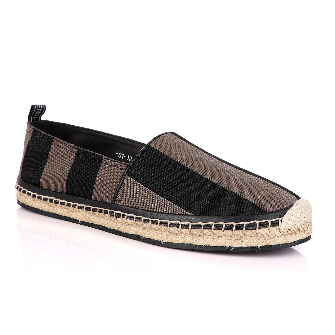 Fendi Roma CowHide Green Black Shoe - Obeezi