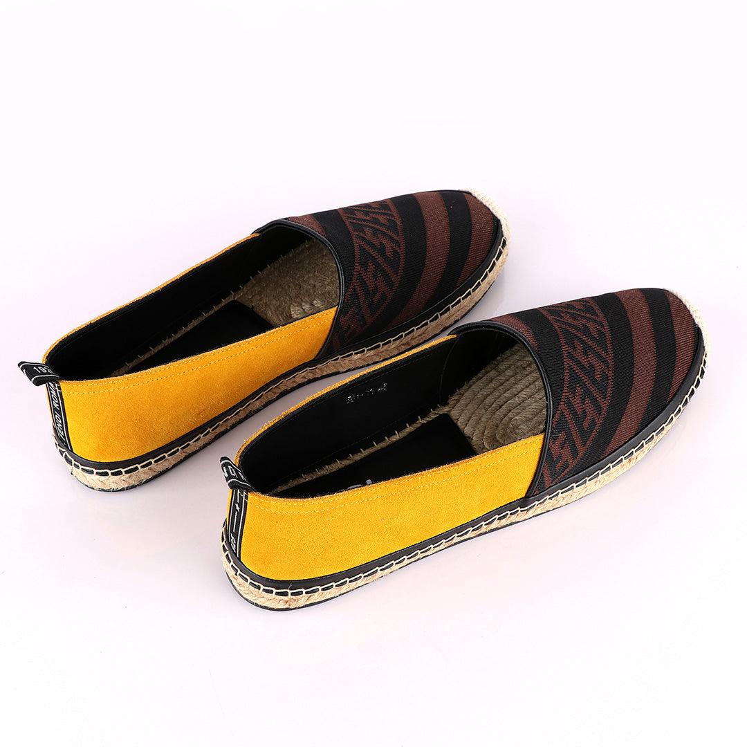 Fendi Roma CowHide Yellow Apricot Shoe - Obeezi