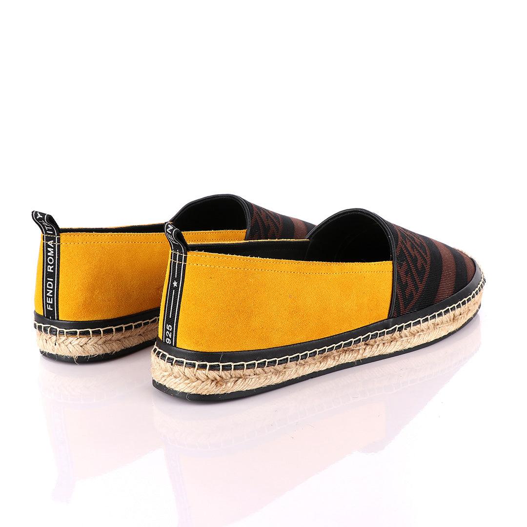Fendi Roma CowHide Yellow Apricot Shoe - Obeezi