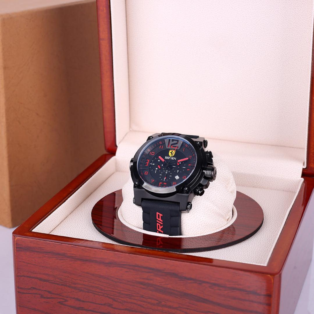 Ferr Chronograph Men's Rubber Strapped Analogue Watch - Obeezi.com