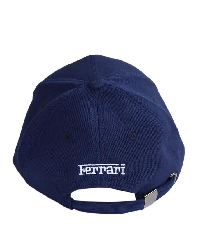 Ferrari Navy Blue Quilt Stitch Hat Cap 1 w/Logo on Front & Back - Obeezi.com
