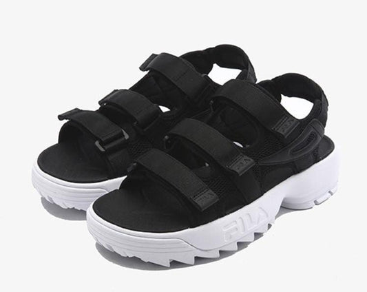 Fila Disruptor Sandals Black White - Obeezi