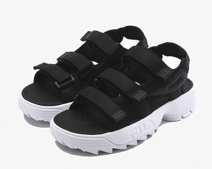Fila Disruptor Sandals Black White - Obeezi