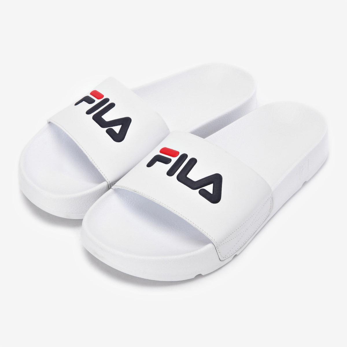 Fila Drifter Slide White Navy Red Slippers - Obeezi