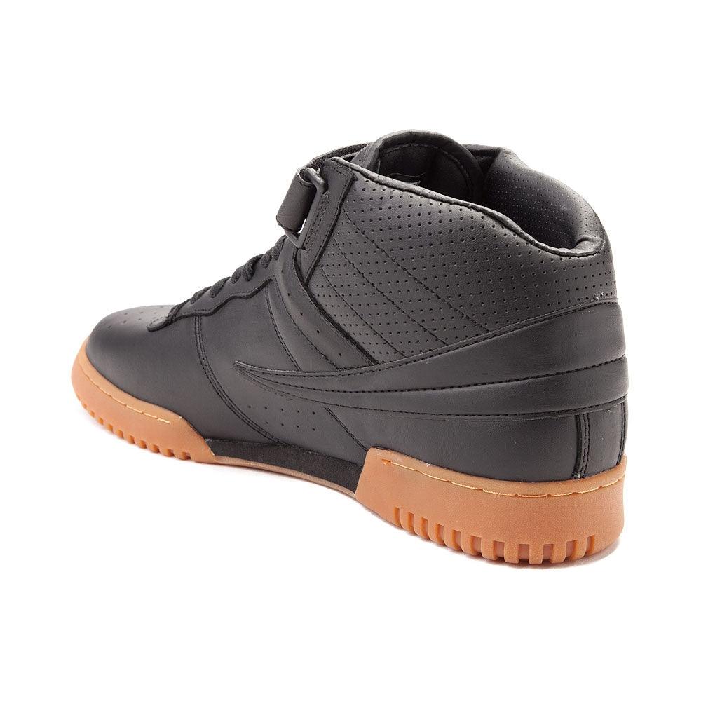 Fila Mens F-13 Logo Hi-Top Sneaker Black/Gum - Obeezi
