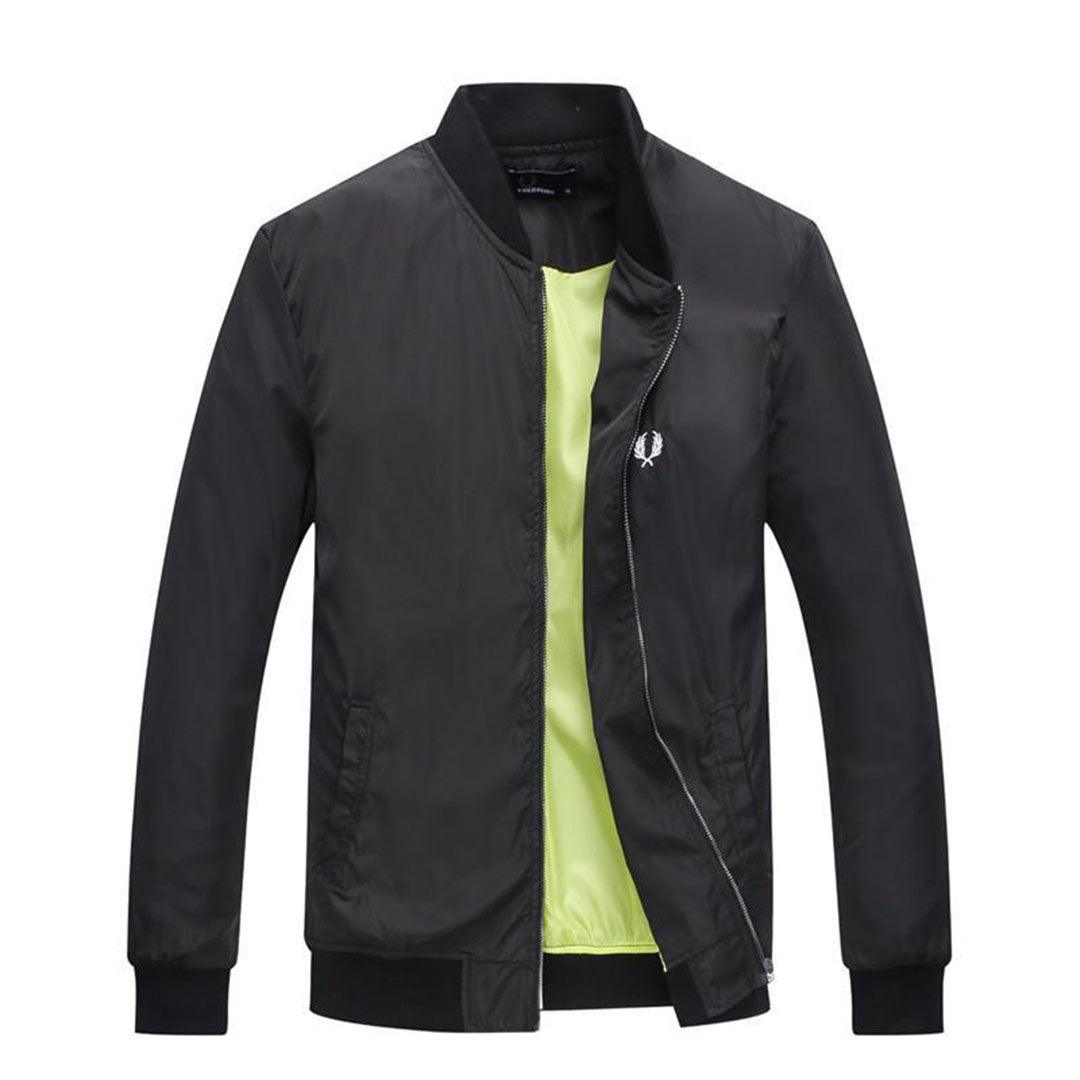 Fred Perry Brentham Black Bomber Jacket - Obeezi