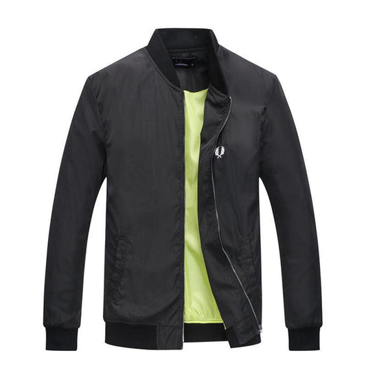 Fred Perry Brentham Black Bomber Jacket - Obeezi