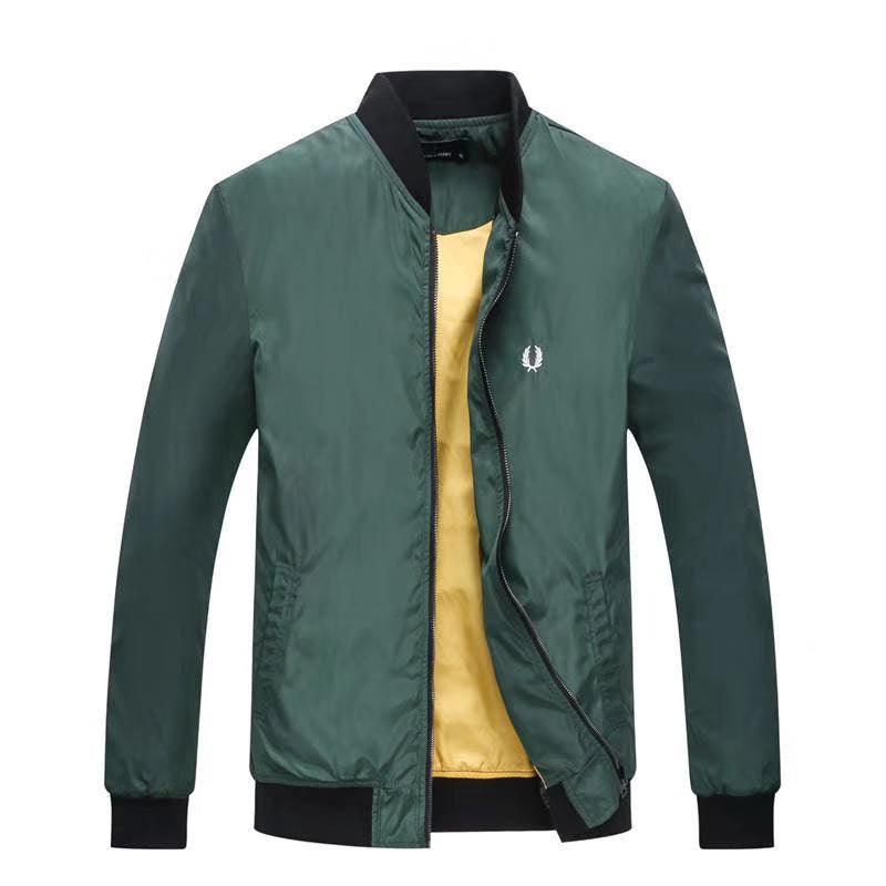 Fred Perry Brentham Navy Bomber Jacket- Green - Obeezi