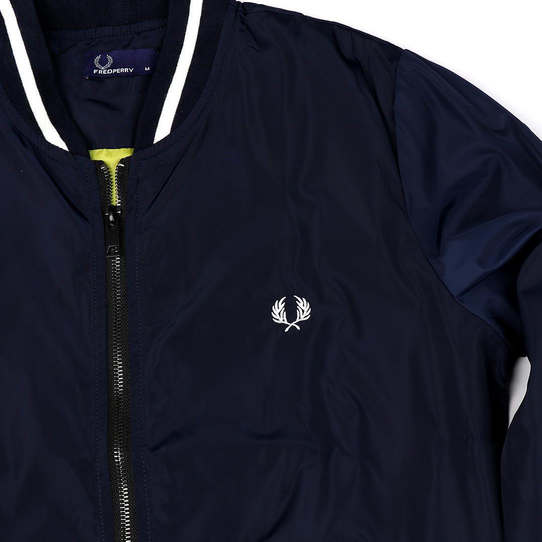 Fred Perry Full Zip Polo NavyBlue Top Jacket - Obeezi