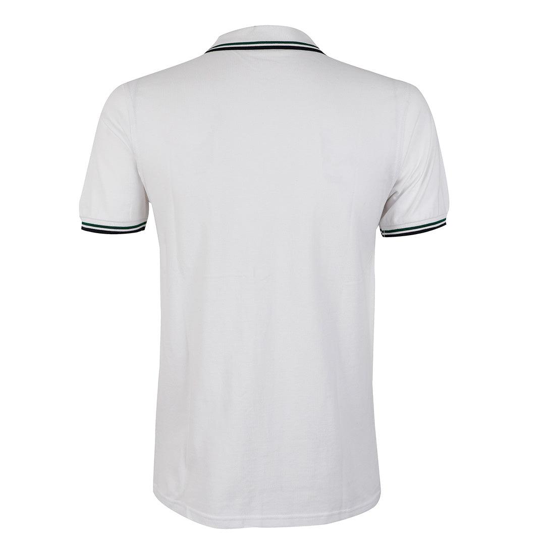 Fred Perry Striped Collar White Polo - Obeezi