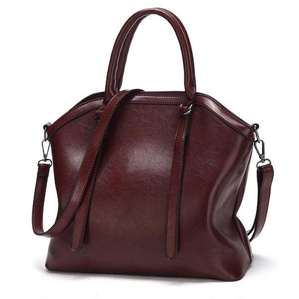 French Classic Woman Leather Black Handbag - Obeezi.com