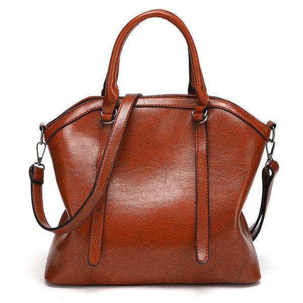 French Classic Woman Leather Black Handbag - Obeezi.com