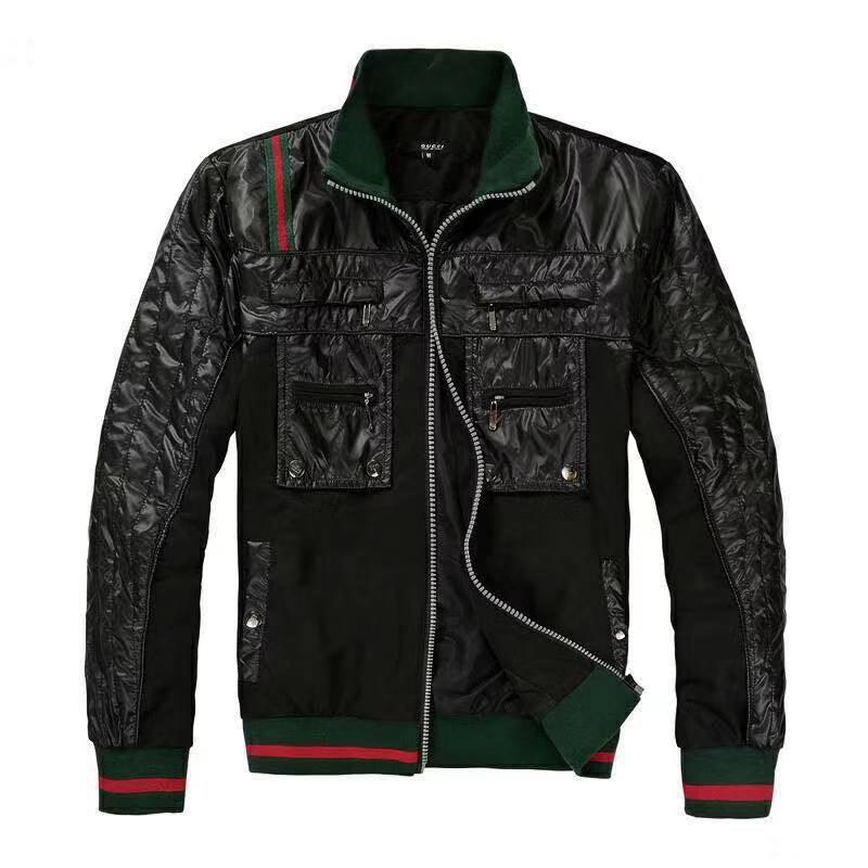 Front Pocket Men's Long Sleeve Black Track Jacket - Obeezi