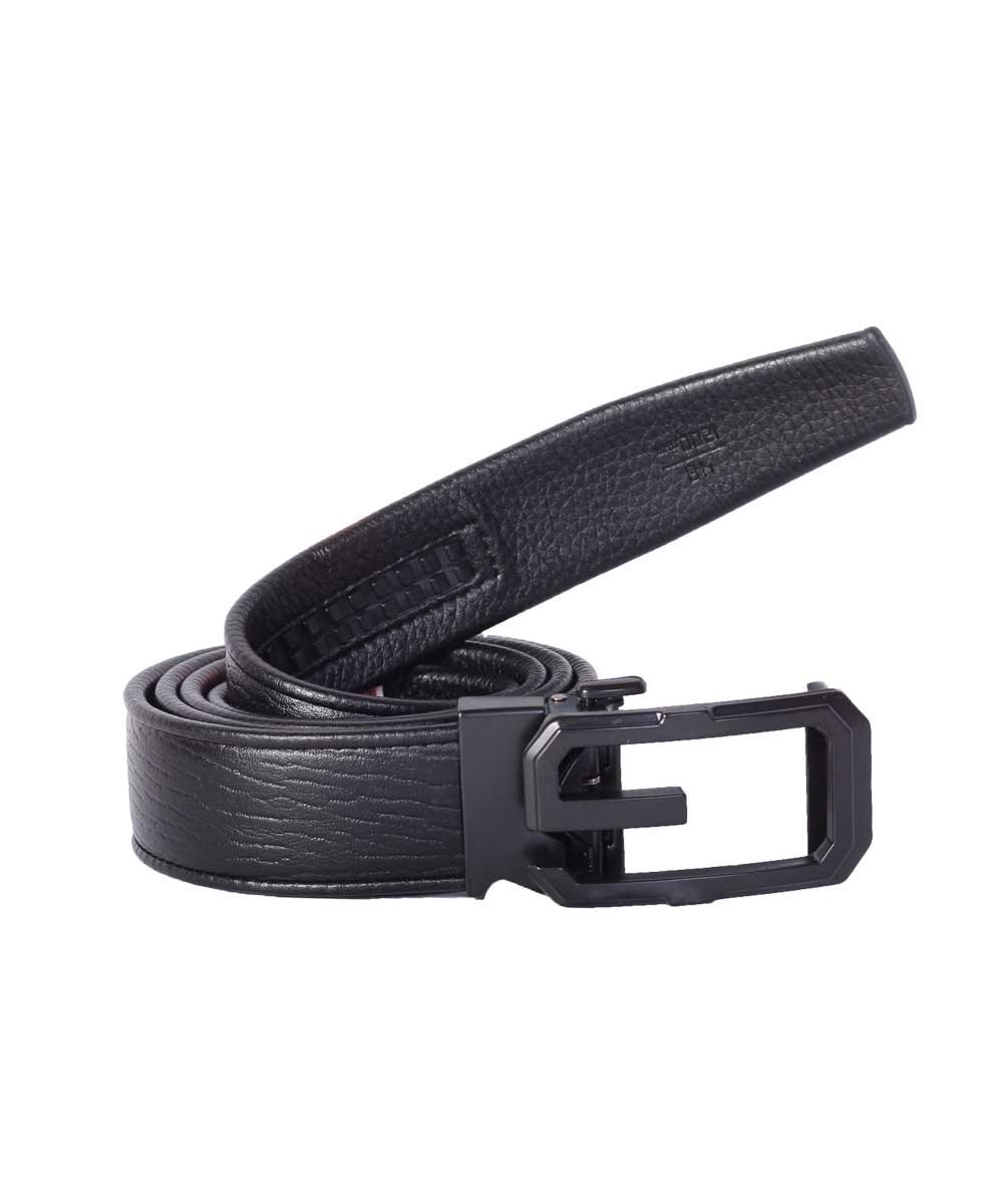 G buckle Black Leather Belt - Obeezi.com