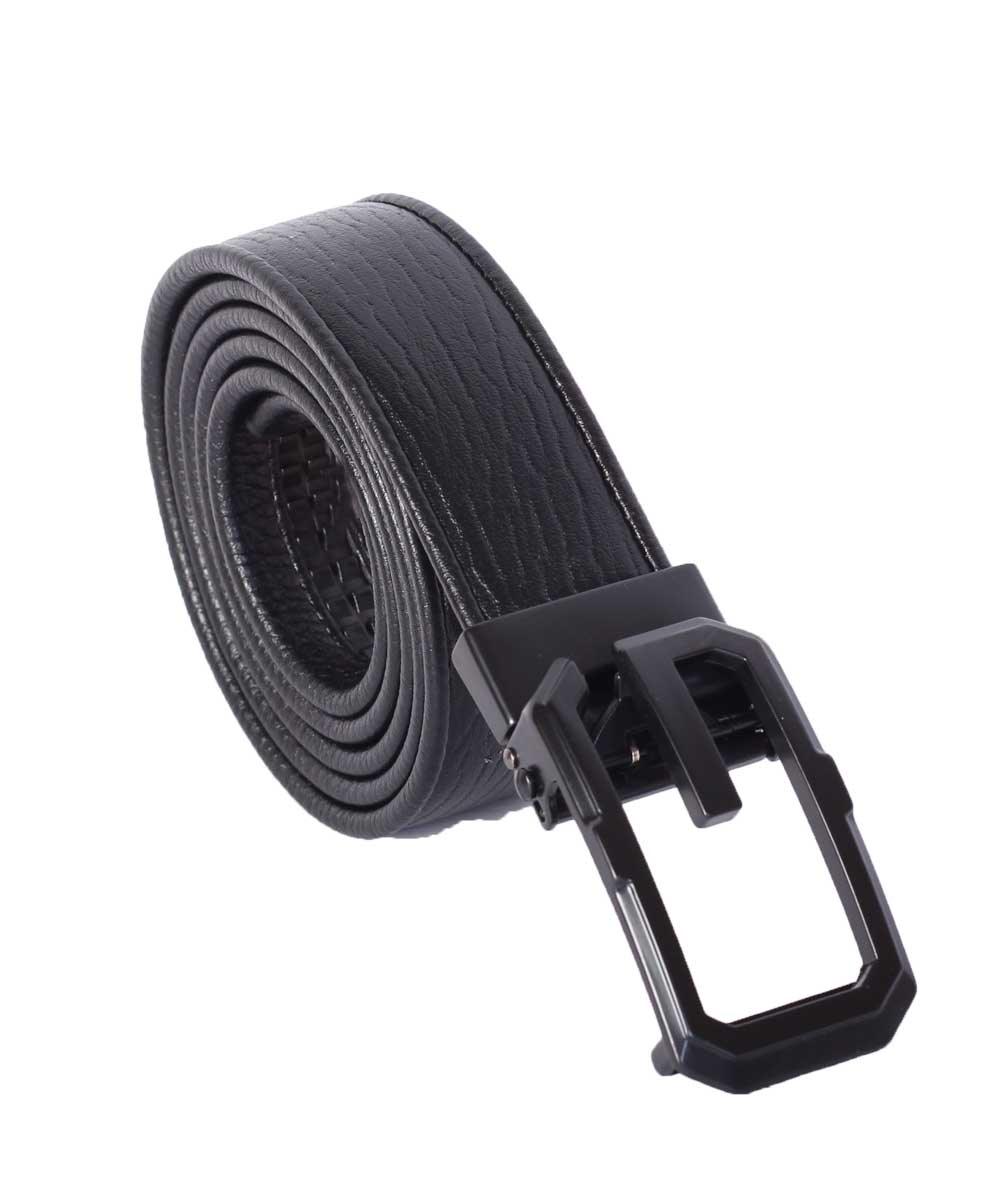 G buckle Black Leather Belt - Obeezi.com