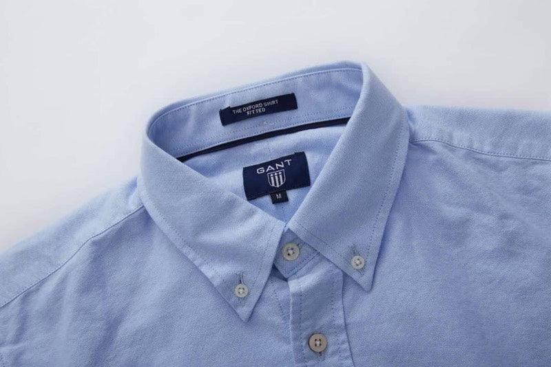 Gant Plain Men's Casual Shirt Sky Blue - Obeezi