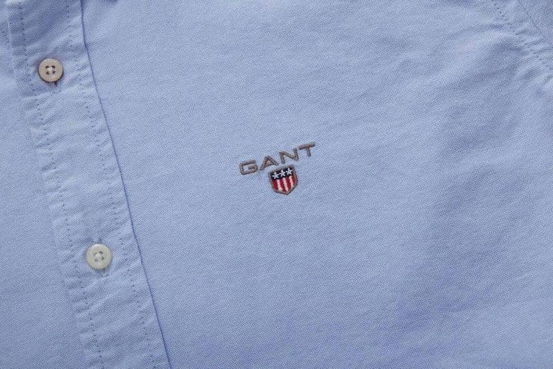Gant Plain Men's Casual Shirt Sky Blue - Obeezi