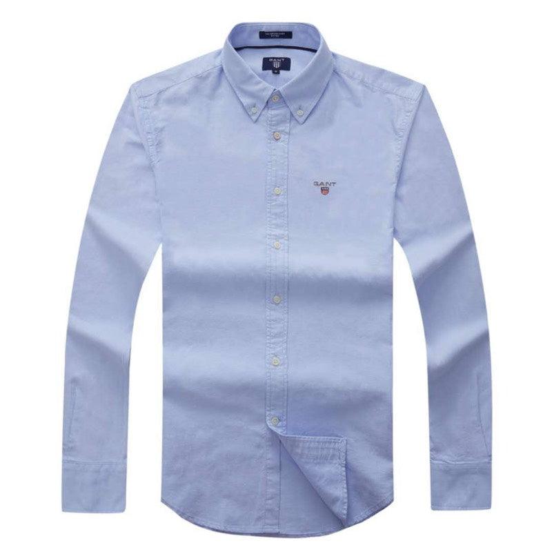 Gant Plain Men's Casual Shirt Sky Blue - Obeezi