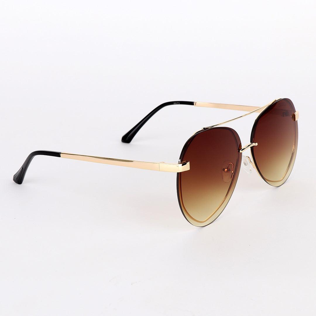 GC Gold Frame Acetate Metal Hand Brown Sunglasses - Obeezi.com
