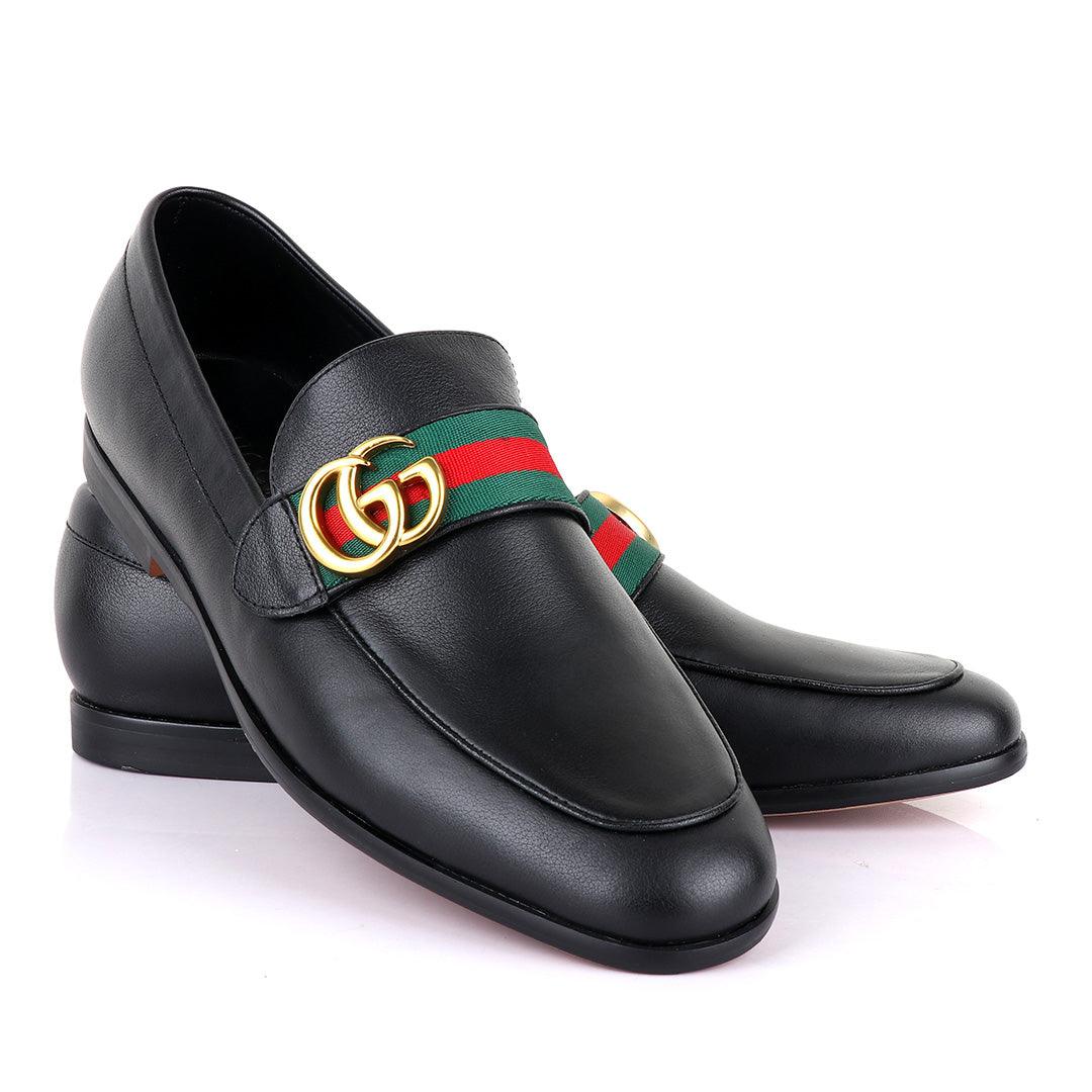 GC Luxury Black Leather Formal Shoe - Obeezi