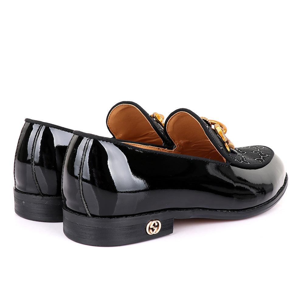 Gc Luxury Horse Lock Black Wetlips Leather Shoe - Obeezi