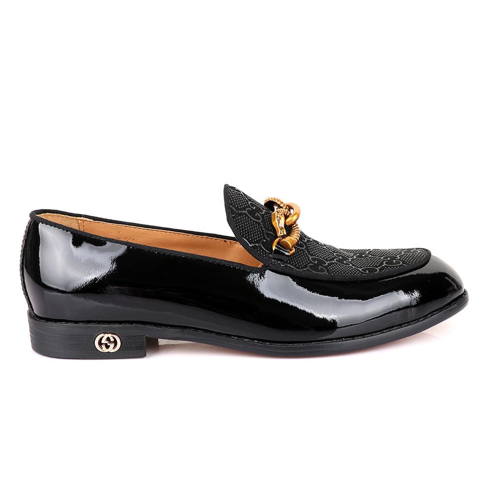 Gc Luxury Horse Lock Black Wetlips Leather Shoe - Obeezi