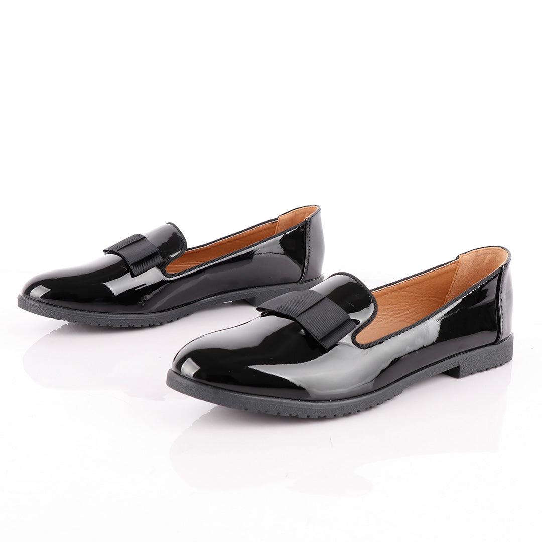 Geerte Corporate Wetlips Cover Black Flat Shoe - Obeezi