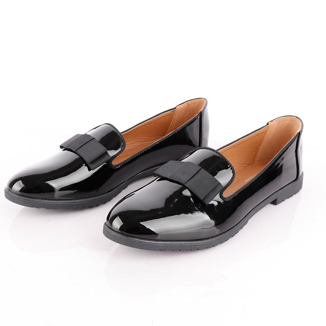 Geerte Corporate Wetlips Cover Black Flat Shoe - Obeezi
