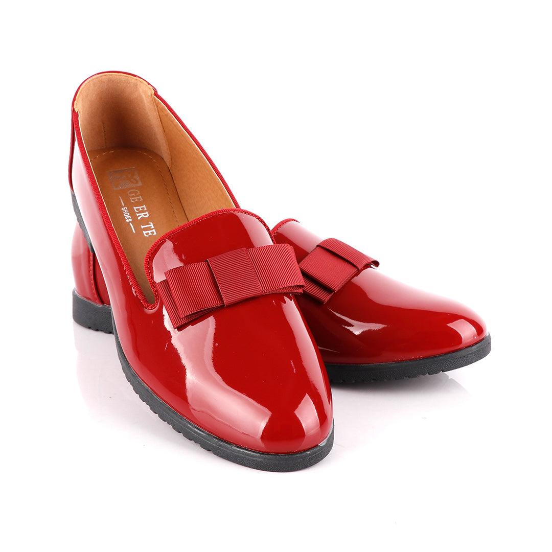 Geerte Corporate Wetlips Cover Maroon Flat Shoe - Obeezi
