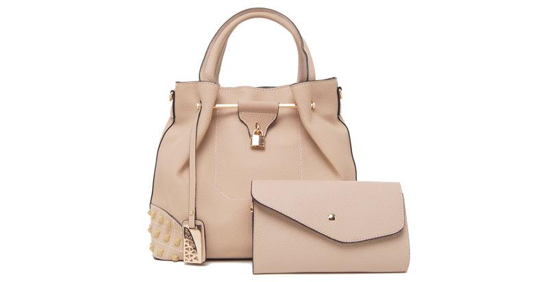 Generic Fashionable 2 in 1 Handbag - Biege - Obeezi.com