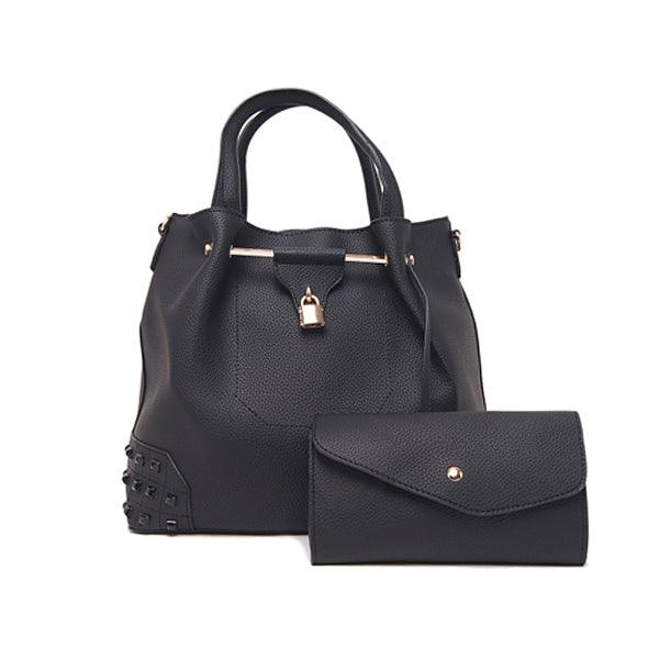 Generic Fashionable 2 in 1 Handbag - Black - Obeezi.com