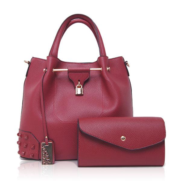 Generic Fashionable 2 in 1 Handbag - Wine - Obeezi.com