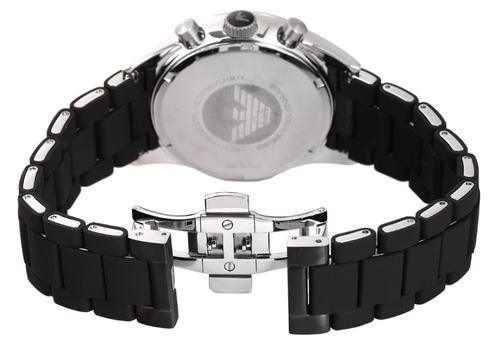 Gents Black Silicone Watch AR5858 - Obeezi.com