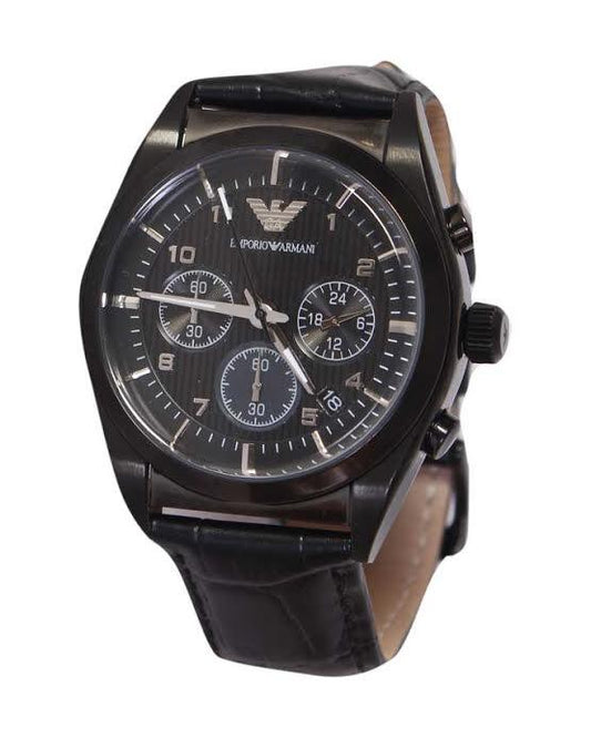Genuine Leather Black watch - Obeezi.com