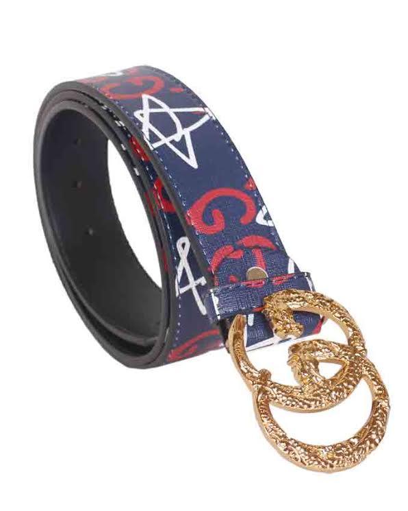 GG Supreme Embellished Belt Navyblue - Obeezi.com