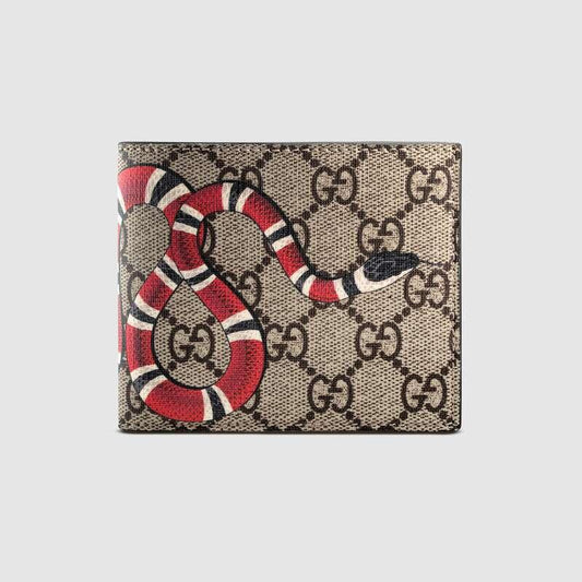 GG Supreme Snake Leather Wallet - Obeezi