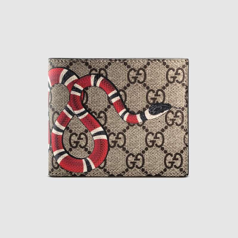 GG Supreme Snake Leather Wallet - Obeezi