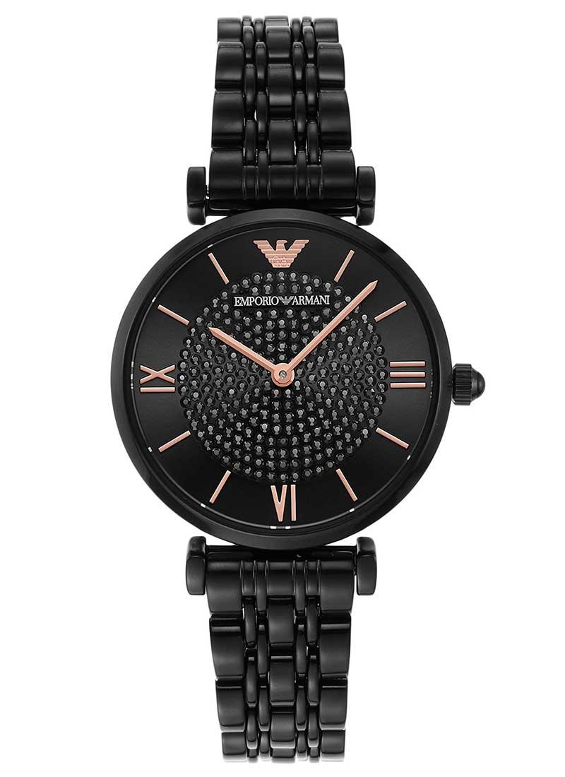 Giant Black Dial Crystal Women's Watch - Obeezi.com