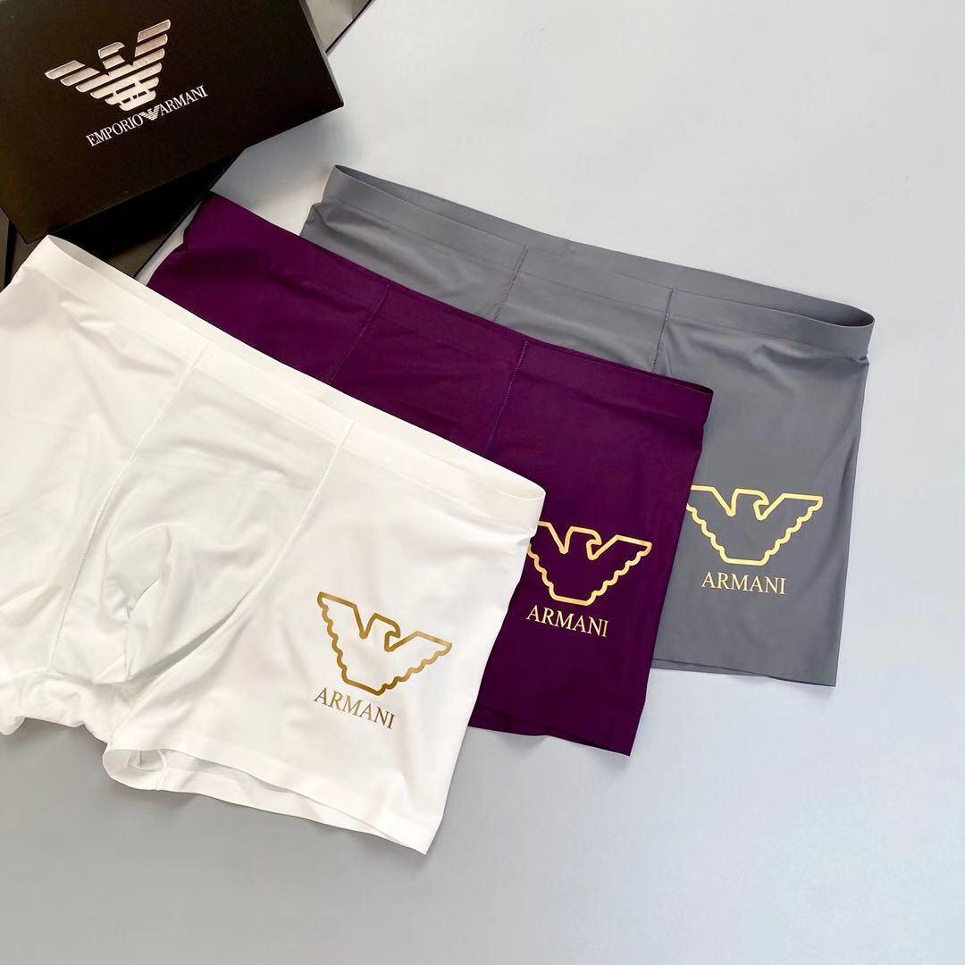 Gio 3 In 1 Comfortable Cotton Body-Suited Purple, White And Ash Men's Boxers - Obeezi.com