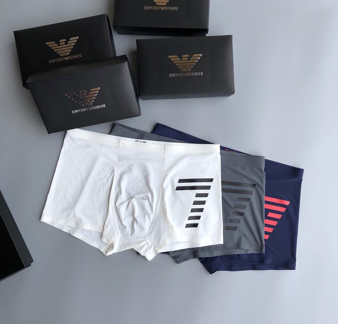 Giomani Comfortable Cotton 7 Printed Designed 3 In 1 Grey, Blue And White Briefs - Obeezi.com