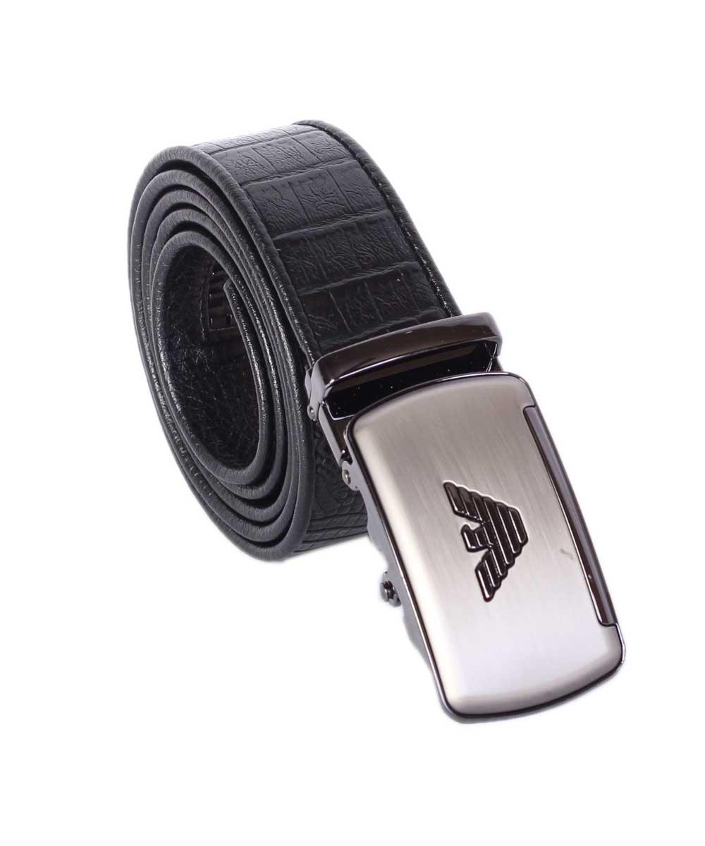 Giorgio Armani Automatic Black Leather Belt - Obeezi.com