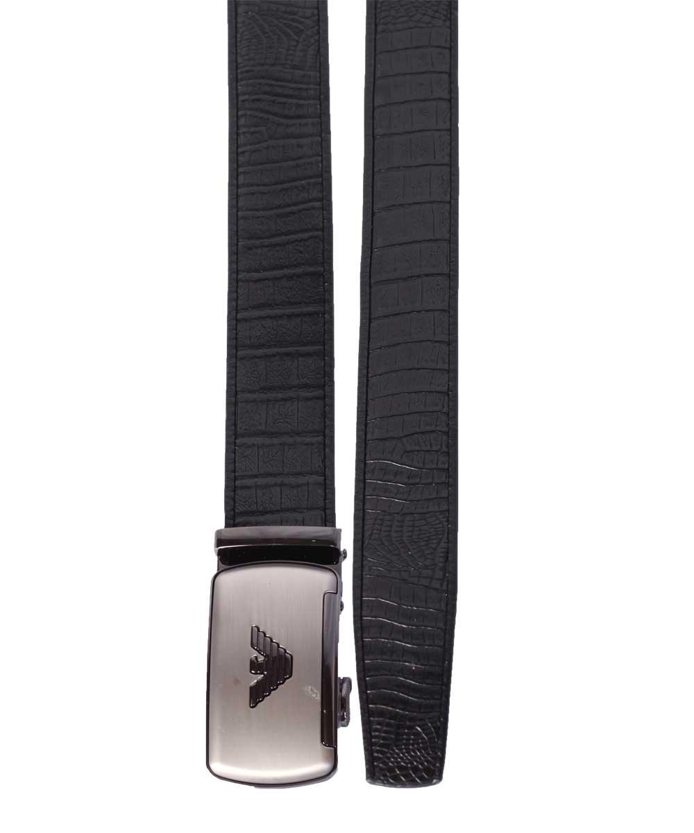 Giorgio Armani Automatic Black Leather Belt - Obeezi.com