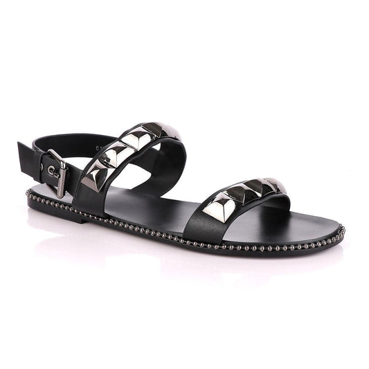 Giuseppe Zanotti All Black Gomzak studded Sandal - Obeezi