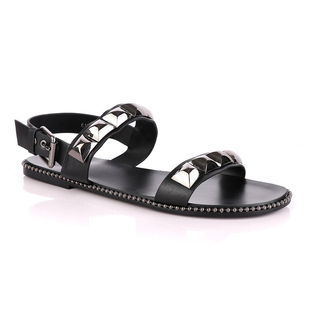 Giuseppe Zanotti All Black Gomzak studded Sandal - Obeezi