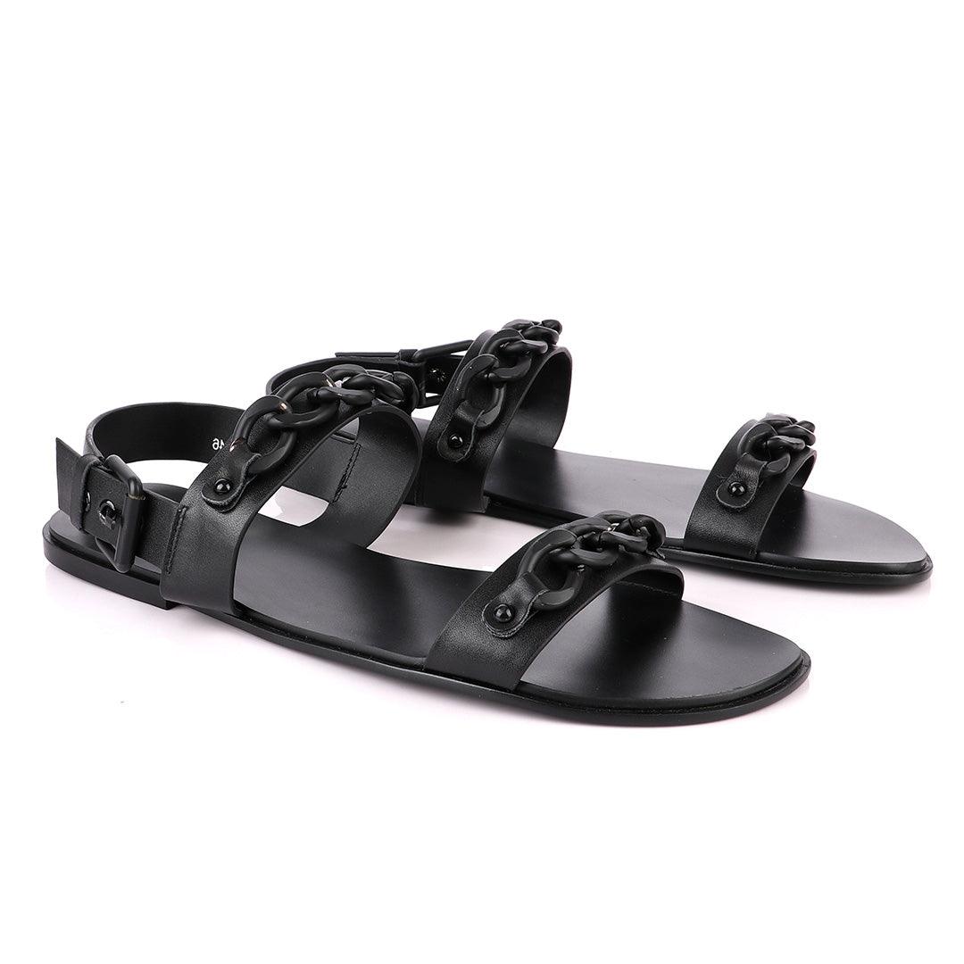 Giuseppe Zanotti Black Chain Sandal - Obeezi